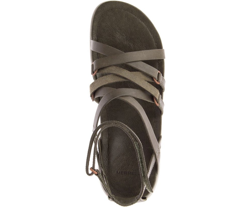 Merrell Sandals Olive - Kalari Shaw Mid - Womens 79CMKYLQV